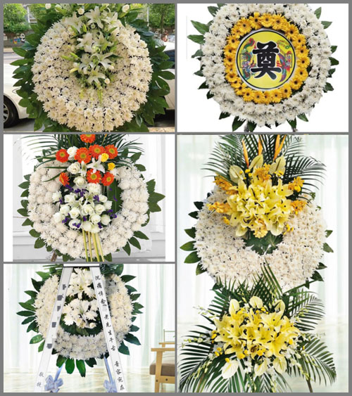 广东韶关市南雄市水口镇河村村花圈速递